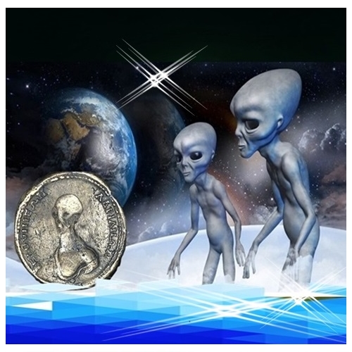 Giới chuyên môn dậy sóng : Kim Tự Tháp Không Phải Do Con Người Xây Dựng ? Hình ảnh UFO và người ngoài hành tinh xuất hiện trên đồng tiền cổ.
